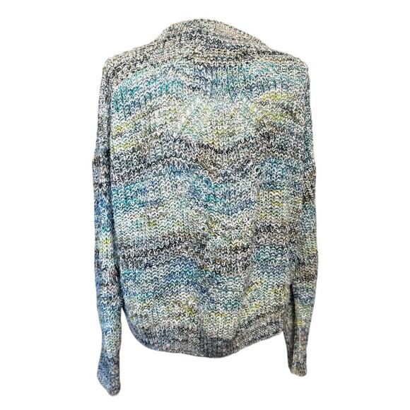 Peruvian Connection Open Knit Sweater Multicolor Pima Cotton M - Picture 3 of 4